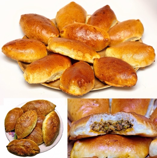 Пирожки с капустой и яйцом